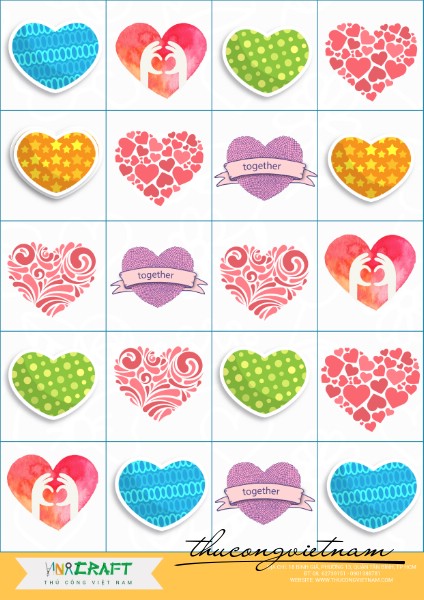 Sticker tim mẫu 2